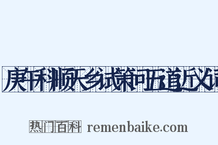 庚午科顺天乡试策问五道近义词是什么意思的图片